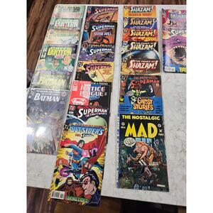 23 Vintage DC Comics 90s Superman Green Lantern Batman Mad Ghost Stories Shazam